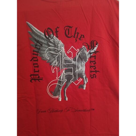 Hoodrich Pegasus From Nothing To Something T-shirt XXL Red Product Of The Street - Picture 4 of 10